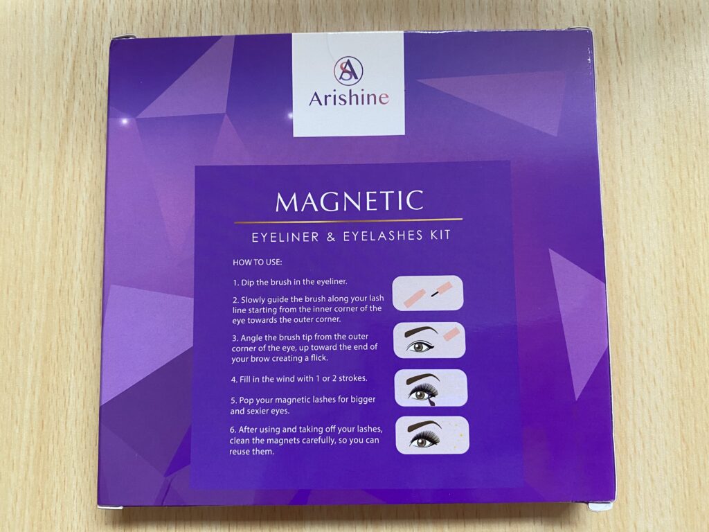 Arishine Magnetic Eyelashes; back