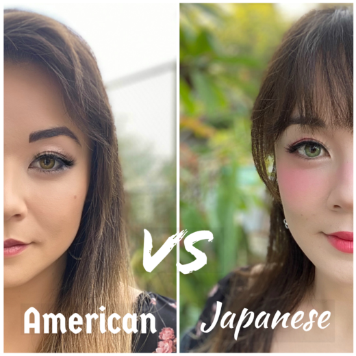 American makeup and Japanese makeup